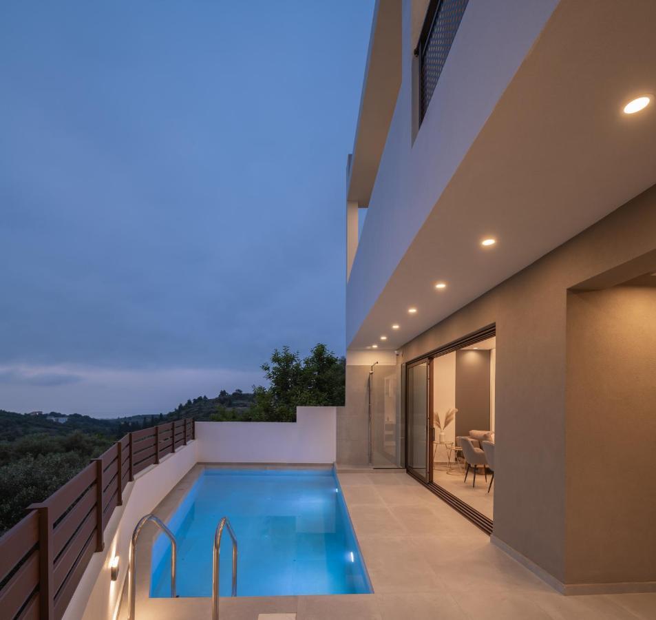 O-Cyanea Villa With Heated Pool Kournas Luaran gambar
